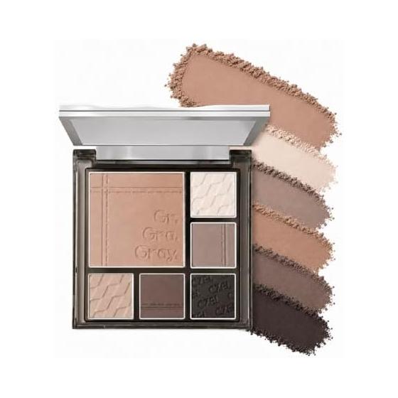 CZEL Multi Eyeshadow Palette GR Cold Brew Latte 6 Colors Eyeshadow Eyeshadow Palette Eye Color Tear Bag Makeup Cheek Highlight Shading Glitter Matte