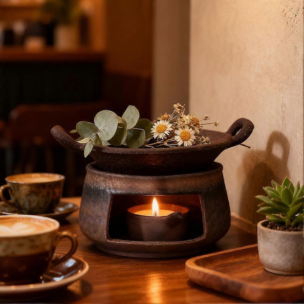 Ceramic Aromatherapy Stove Essential Oil Burner Nature's Wellness Aromatherapy