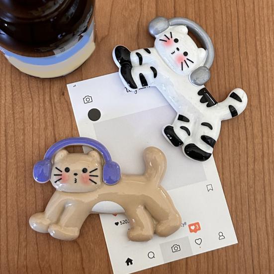 Cartoon Dog Resin Refrigerator Magnet DIY Cat 3D Kitten Puppy Magnetic