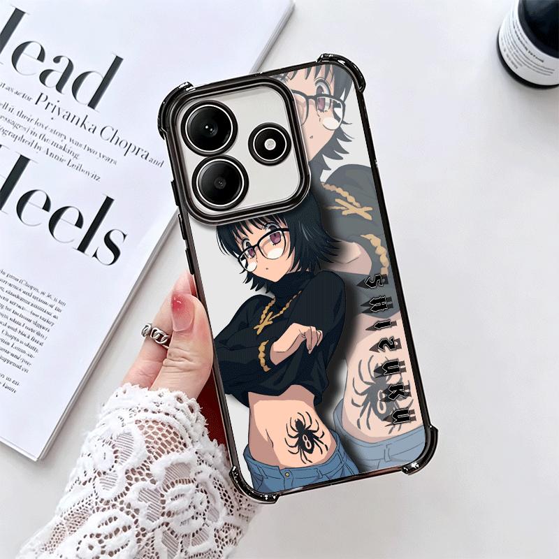 Hunter X-Hunters Shizuku Plating Phone Case For Xiaomi Redmi Note 14 15 Pro Plus 13 12 11 11S 11T 10 9S 9 5G Anti-Fall Airabag C