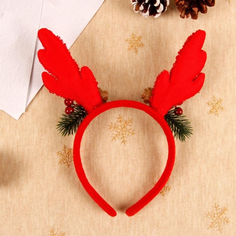 Holiday Headdress Children Hair Hoop Stage Performances Hair Band Sweet Styles for Themed Parties and Home Celebration