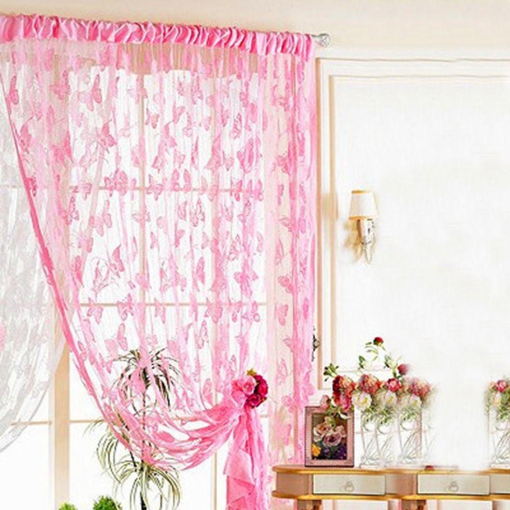 Line Curtain Door Curtain Solid Color Tassel Curtain Butterfly String Curtain Home Decor