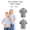 Set of 3 Basic Unisex Kids' T-Shirts Summer 6414-001-2-pak3 HC