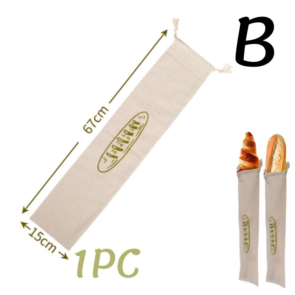 1/6pcs Reusable Linen Bread Bag Baking Storage Container for Toast Unbleached Preservation Bag with Drawstring Kitchen Organizer