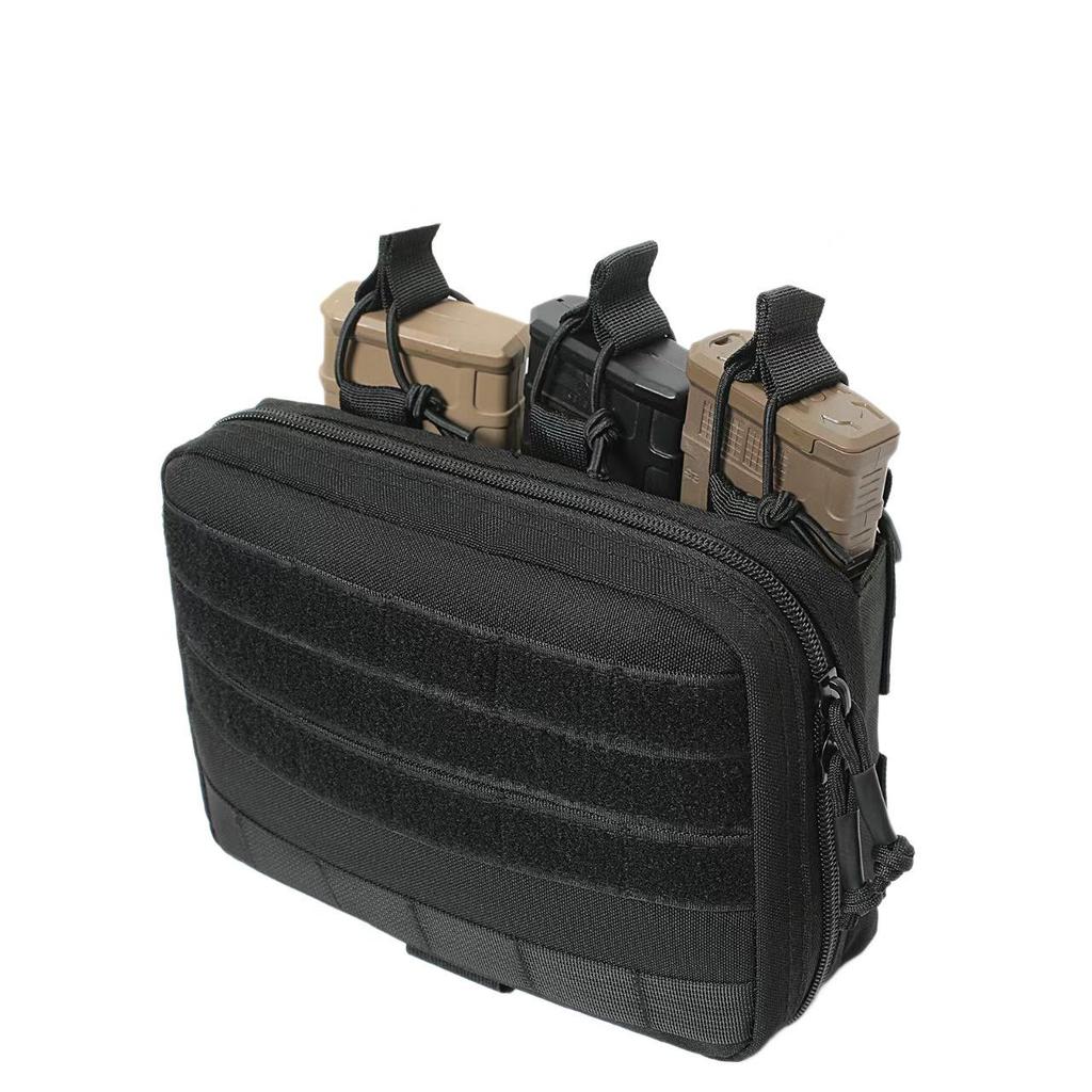 Tactical Camping Medical Waist Pack: Military-Grade Outdoor Triple Magazine Pouch, MOLLE Accessory Bag