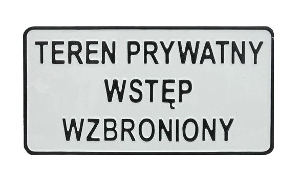 BOARD 15*29CM PRIVATE AREA NO ENTRY - TAB C2