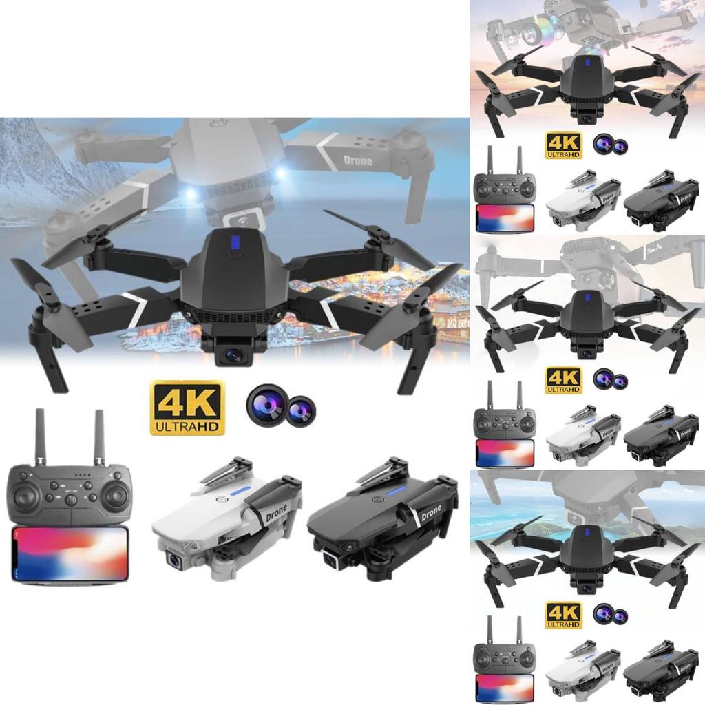 E88 Pro 4k Dual Camera Foldable Drone Remote Control Quadcopters With Handheld Gift Box