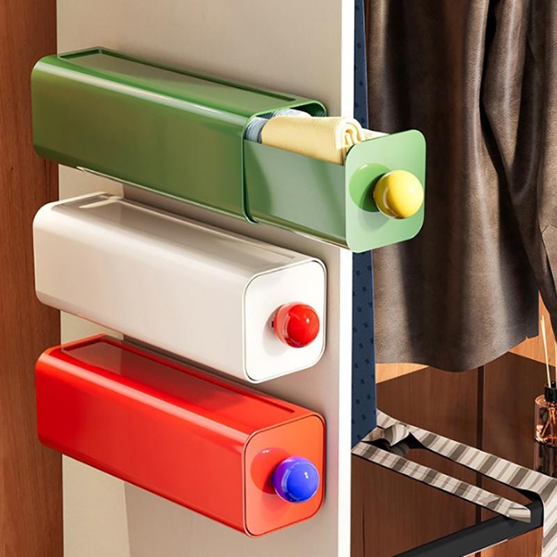 1Pc Wall Mount Socks Panties Storage Dispenser Space Saving Panties Organizer For Wardrobe Cabinet Bedroom Underwear Storage Box