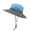 Sommer Damen Outdoor Sonnenhut Zopfloch Fischerhut Sonnenschutz Sonnenhut atmungsaktiv Bergsteigerhut Eltern-Kind-Modell
