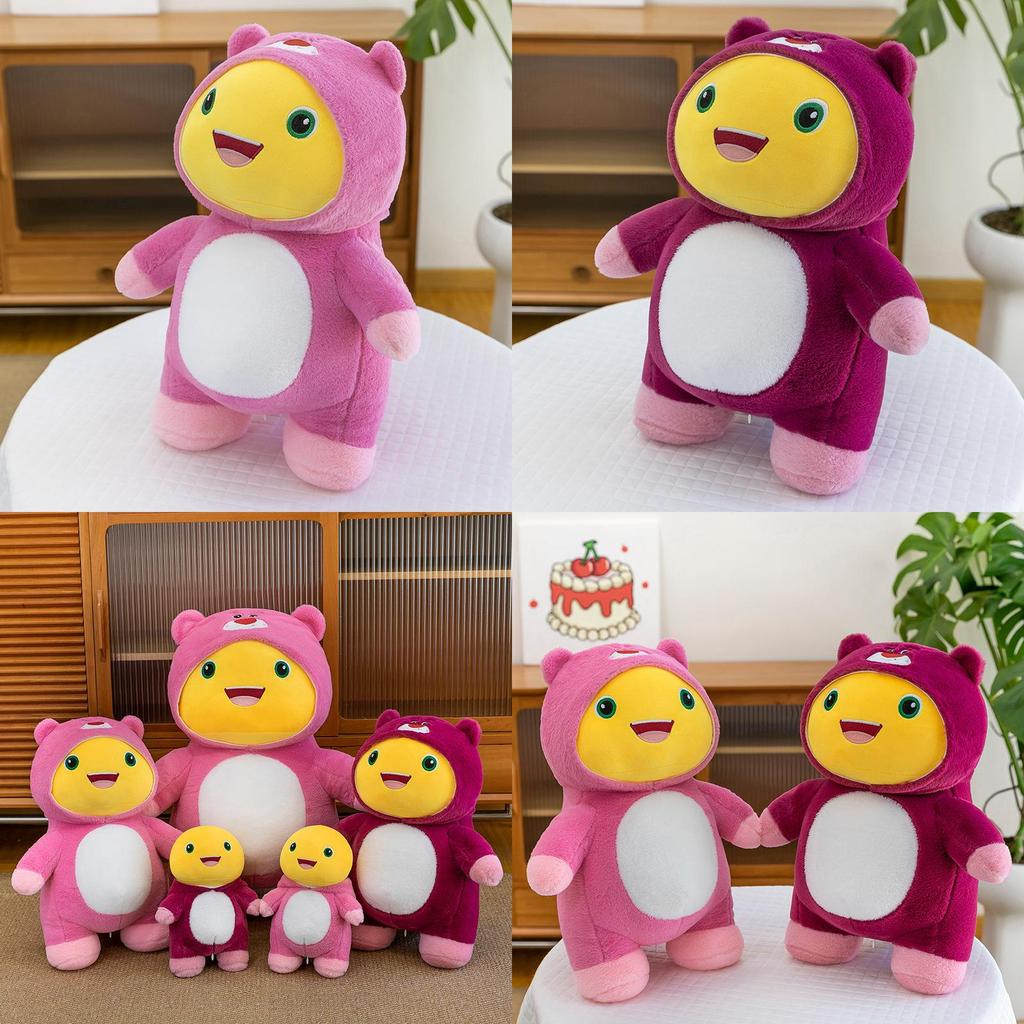 Adorable Plush Strawberry Bear Character Doll Ideal Birthday Gift For Kids Cozy Companion