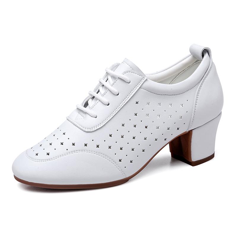 

Женская кожаная дышащая обувь для современных джазовых танцев, удобная и мягкая мужская повседневная обувь 41 белый