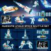 Interstellar Space Exploration Shuttle Toys for 6, 7, 8, 9, 10+ Year Old Kids Girls Boys, STEM Projects Rocket Spaceship Building Toy Kit with 4