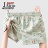Large Size Men's Summer Printed Cotton Pajama Style Crotch Underpants