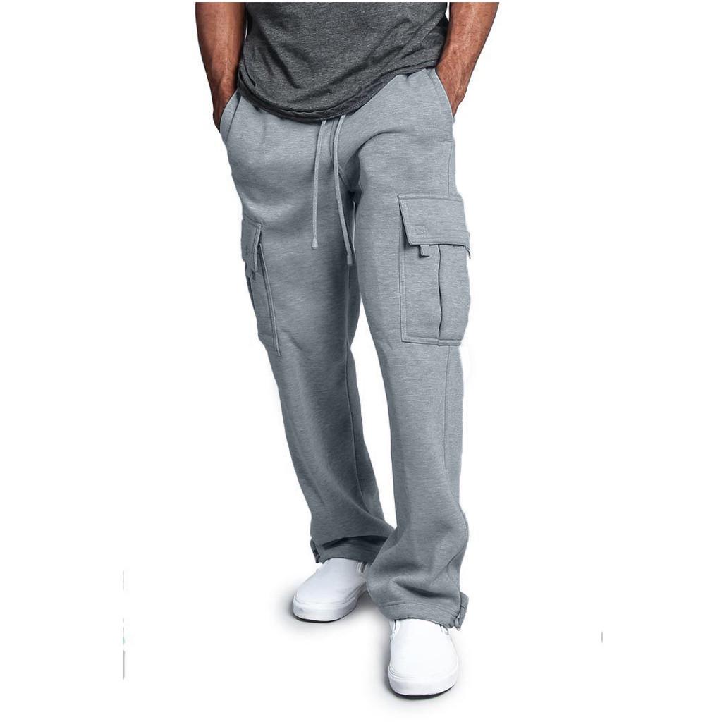 Pánské kombinézy Casual Pocket Sport Work Casual Kalhoty Kalhoty