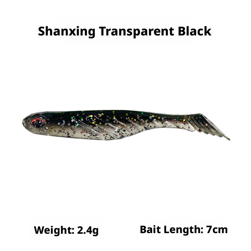 Luya Bait Artificial Soft Bait Fish T-Tail 3D Fish-Eye Lead Hook Crank Hook Light Seawater Pop Bass