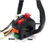 7/8" 22mm Motorcycle Multifunction Handlebar Control Switch Assembly  Warning Light Kill Start Turn Signal Horn Button Switch