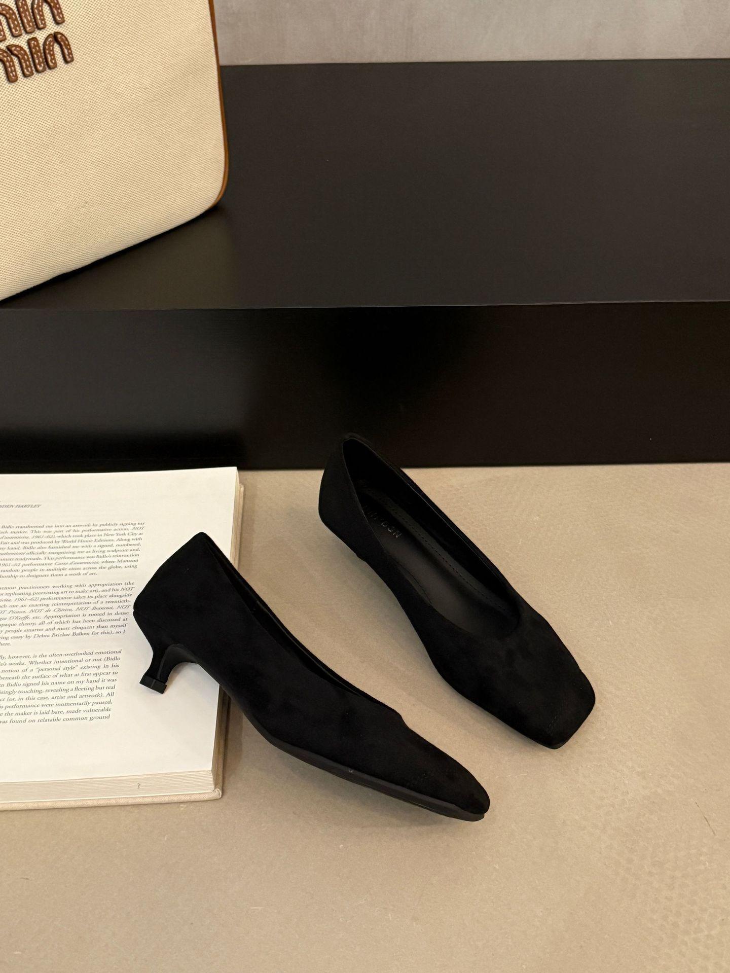 

Cii дизайн нейтральный цвет современный квадратный носок, неглубокий вырез обувь на одной педали 35