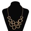 Vintage Alloy Geometric Necklace With Water Wave Chain For Bohemian Fashion Lovers