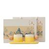 Ceramic Coffee Cup Saucer Spoon Set, Home Couple Office Drinking Water Exquisite High-Value Gift Box