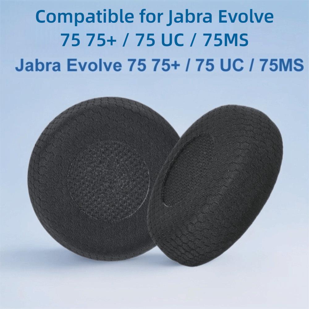 1 Pair Replacement Headphone Ear Pads for Jabra Evolve 75 75+ / 75 UC / 75MS Noise Cancelling