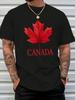 Local Warehouse PQ III Canada Maple Leaf National New Mens Short Sleeve Tshirt Summer Fashion Top Print Mens Bottoms Shirt