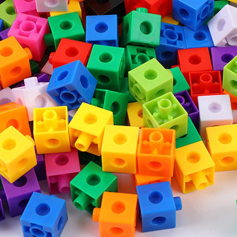 100Pcs Linking Cubes Math Manipulatives Montessori Toys For Kids Learning Classroom Supplies Teaching Educational