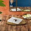Leaf Decorative Tray 30 Cm Gold Made Of Leaf-Shaped Mdf