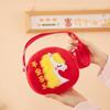 Chinese Style Zodiac Horse Plush Crossbody Bag Lucky Horse Headphone Bag  Childrens Gift