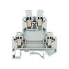 Chaoda UKK3 Copper Flame-Retardant Rail-Mounted Double-Layer Terminal Block 2.5mm Double-In/Out Terminals