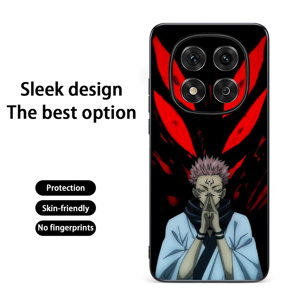 Sukuna cool anime demon pattern Phone Case For Redmi Note 14 13 12 11 Pro Plus S 5G 14C A3 Soft Black Phone Cover