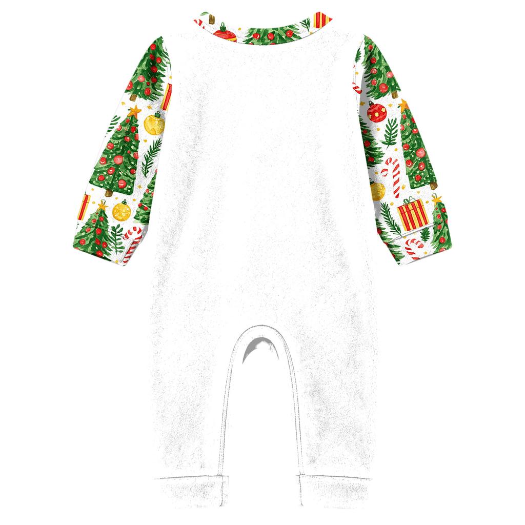 Christmas Print Long Sleeve Long Pants Family Matching Pajama Set for Holiday Loungewear