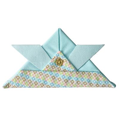 Poupée Origami Pliable Chirimen Bleu Clair, Kabuto, Kabuto, Kabuto,