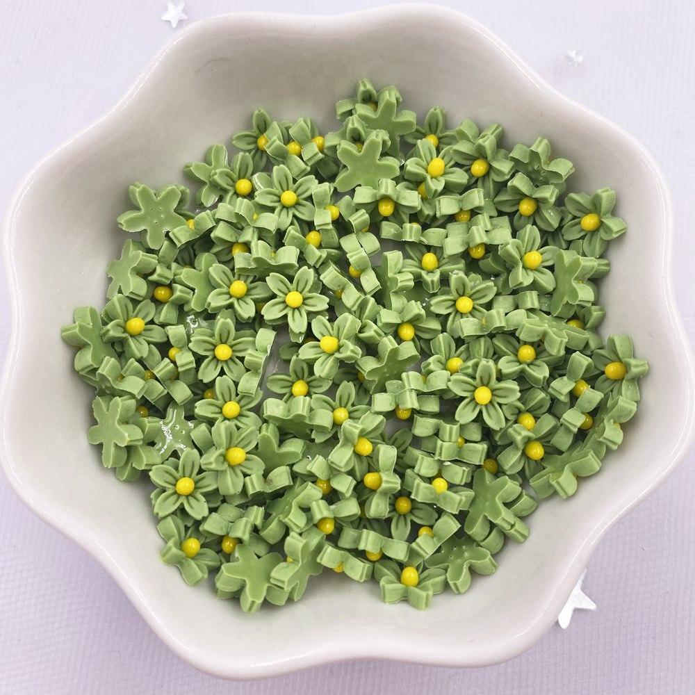 100 bucăți 7 mm rășină 3D mini flori autocolant pentru unghii cu caractere Clipbook nunta decal de decorare arta unghiilor artizanat