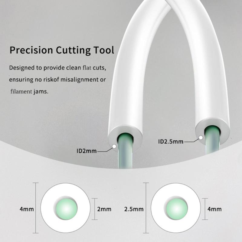 Tubo in PTFE da 10 m con clip Resistente alle alte temperature Taglio preciso Per stampanti 3D Lab P1P/P1S Basso attrito