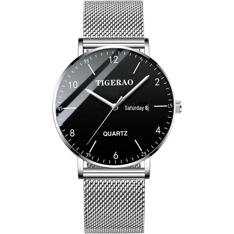 Ultra-thin Men's Trendy Mechanical & Quartz Waterproof Watch for Teenagers and Students
