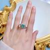 SpringLady 925 Sterlingsilber 8MM Herz Crushed Ice Schliff Paraiba Turmalin Hochkarbon Diamanten Edelstein Echtschmuck Ring