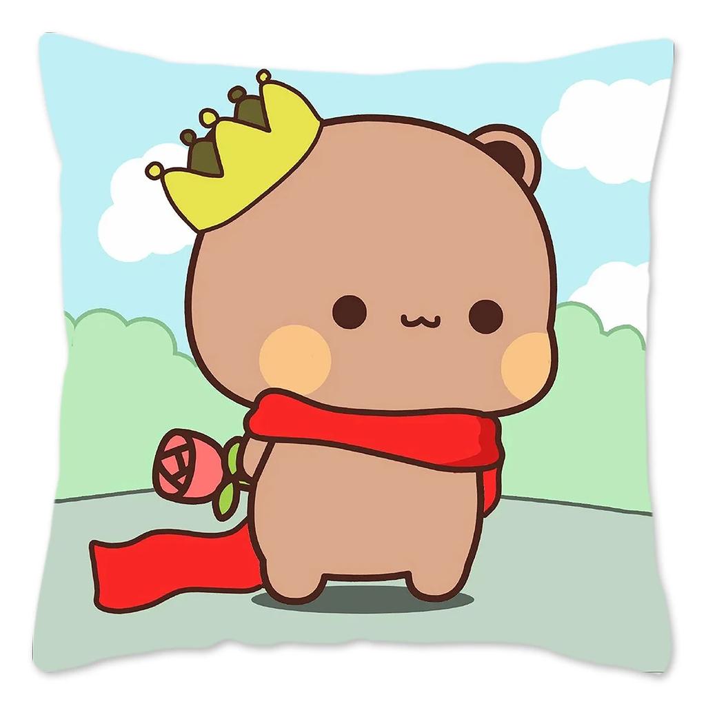 Povlak na polštář Bubu a Dudu Domácí dekorace Polyesterový povlak na polštář na pohovku Povlak na ozdobný polštář Zábavný Roztomilý Potisk Panda Medvědů