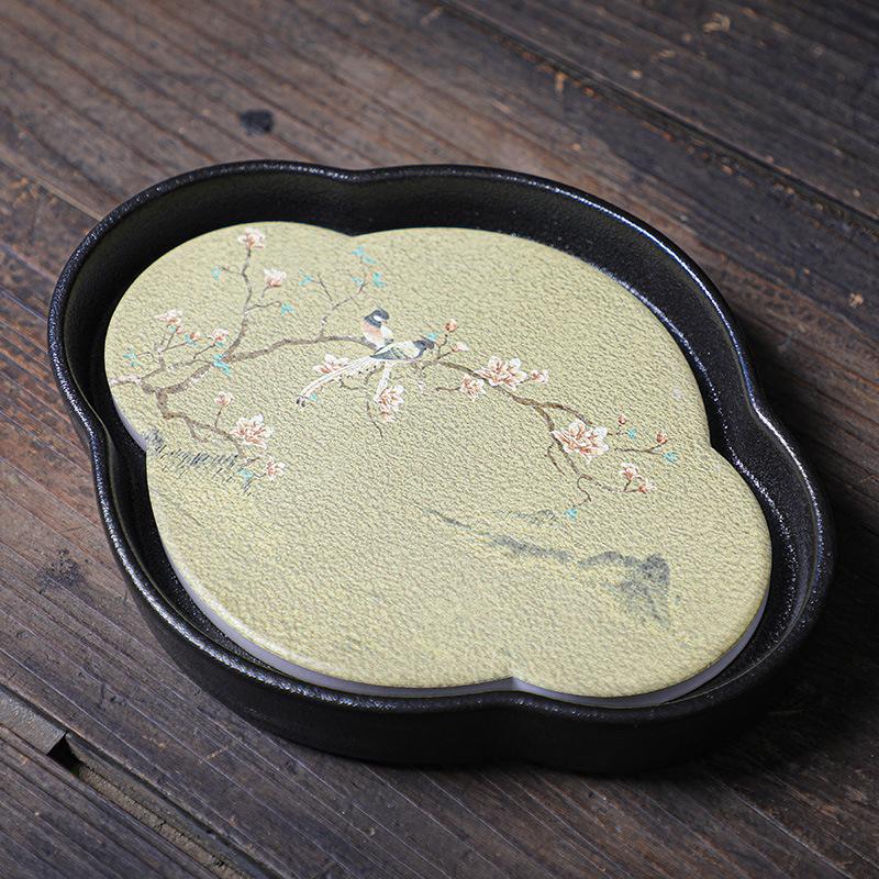 Čínský styl hrubý keramický čajový tácek konvice tácek odvodňovací tácky na vodu čajová souprava podšálek čajový obřad dekorace příslušenství