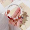 Zuyin 9999 Ancient Method Pure Silver New Product Strawberry Crystal Pumpkin Woven Bracelet Plum Blossom Open Pure Silver Bracelet for Girlfriend