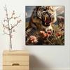 New Arrival 5D DIY Full Circle Diamond Painting "Tiger Roar" Embroidery Cross Stitch Home Decor Gift