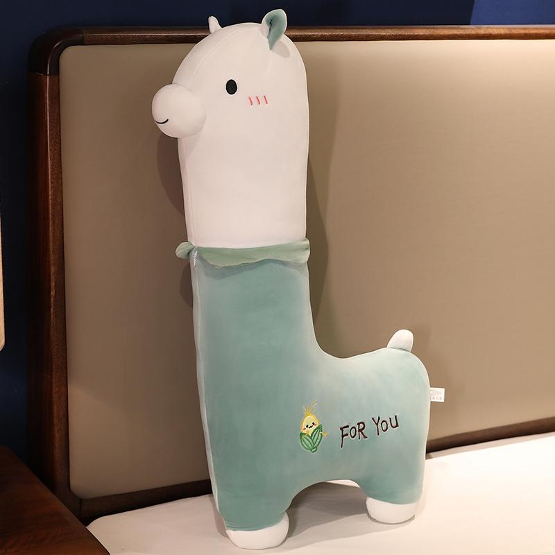 

Горячая 1 шт. 80/100 см фантастическая плюшевая игрушка из альпаки, мягкая кукла в виде овцы, мультяшная подушка для сна, детские игрушки для подарка на день рождения 80cm зелёный