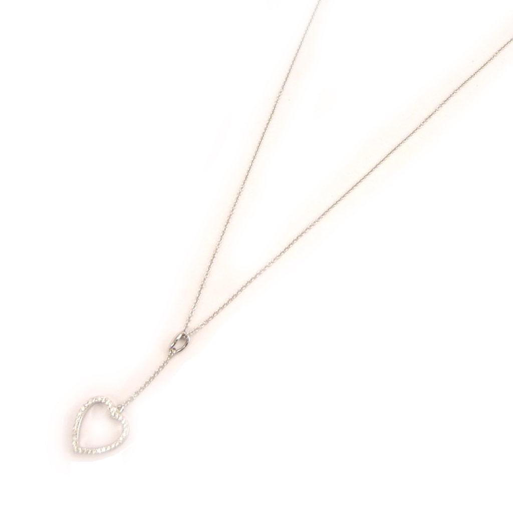 Les Trésors De Lily [L1283] - Silver Necklace 'Love' Silver White (rhodium-plated) - 13x13 Mm