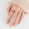 925 Silver Plated Double Layer Zircon Open Ring for Women Fashion Simple Rotatable Adjustable Ring Jewelry Birthday Gift