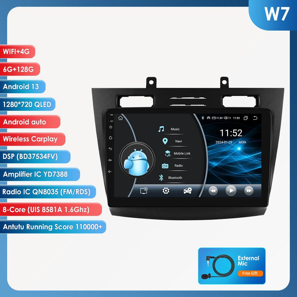 Hizpo 8 Kjerner Carplay 4G 10.1'' Bil Intelligente Systemer Android Bilradio for Ford Transit Connect 2005-2014 Tourneo Connect Intelligent Skjerm DSP