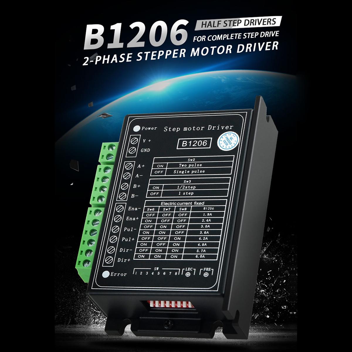 

B1206 Full/Half Step Driver 2-Phase Stepper Motor Driver Driving Voltage 20V-120V Current 6A