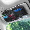 Car Sun Visor Storage Multifunction Organizer Pocket Clip Pouch Bag Cards IC Glasses Holder Zipper Stowing Tidying Auto Styling