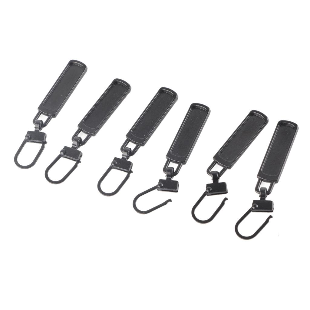 6Pcs Zipper Pull Tab Rustproof Detachable Colred Zipper Pull Replacement for Clothing Luggage Shoes