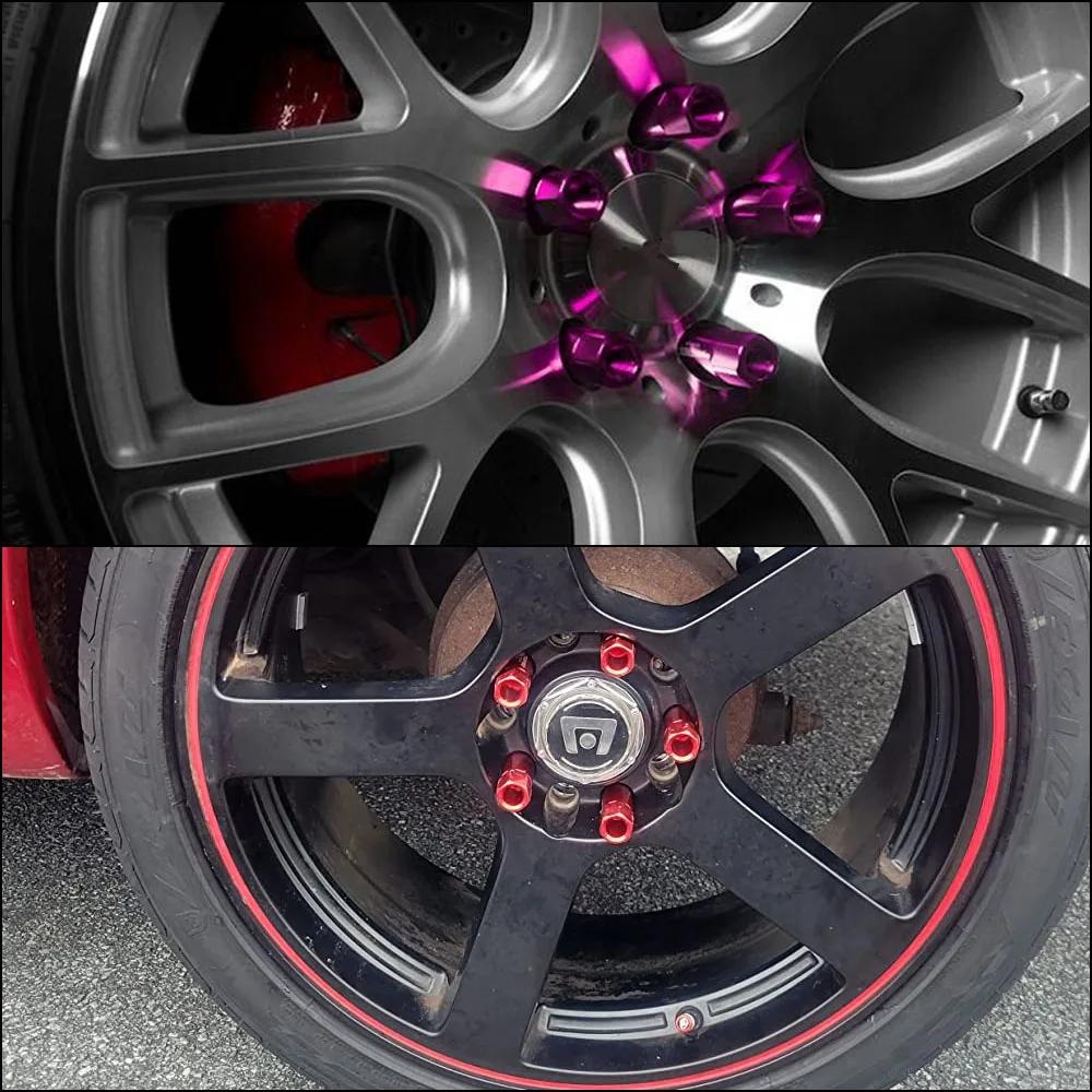 20 PZ 60mm M14*1.5 Dadi Ruota Nuovi Dadi Ruota da Corsa Vite Alluminio Tuner Dadi Ruota da Corsa Vite Bulloni Ruota Anodizzati