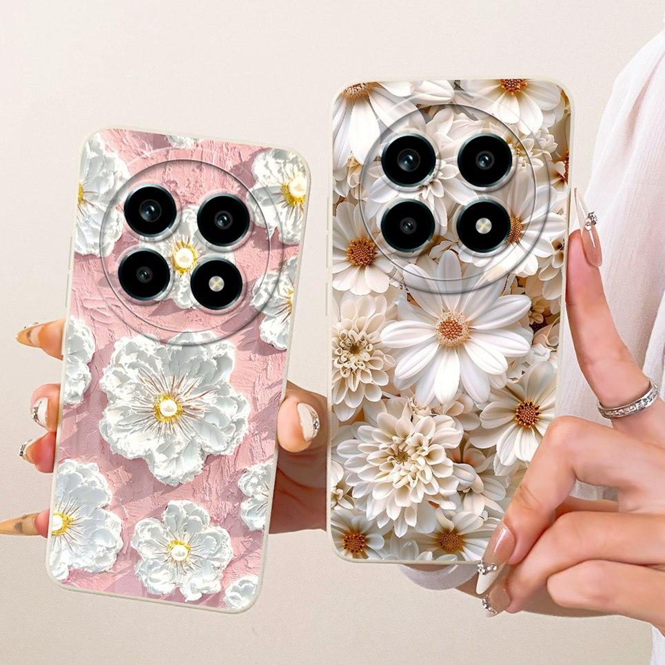 Daisy Bow Pattern Butterfly Flower Cherry Back Cover For Realme 13 Pro Pro+ Phone Case Soft Silicone Casing On Realme P1 Speed