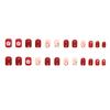 24 sztuki Krótki temperament Uroczy Noworoczny manicure Rok Królika Nowy produkt Prosty Lekki luksus Styl Ins Noszenie Paznokci Sztuczne paznokcie